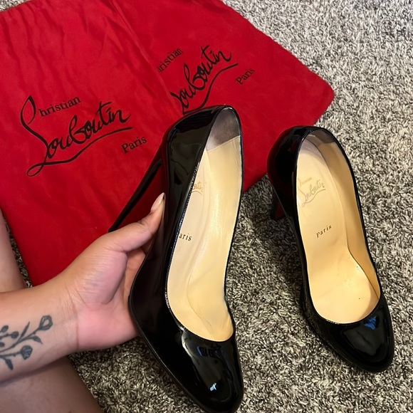 Christian Louboutin Fififa Patent Leather Heels - Picture 1 of 6